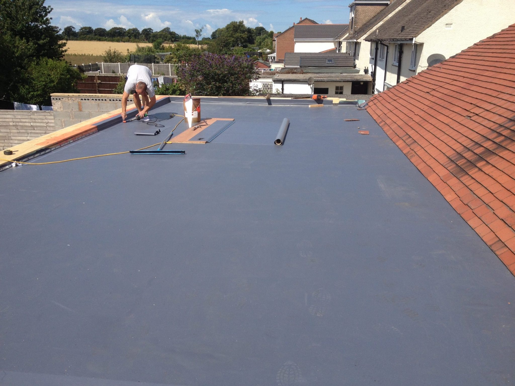Emergency roof repair work